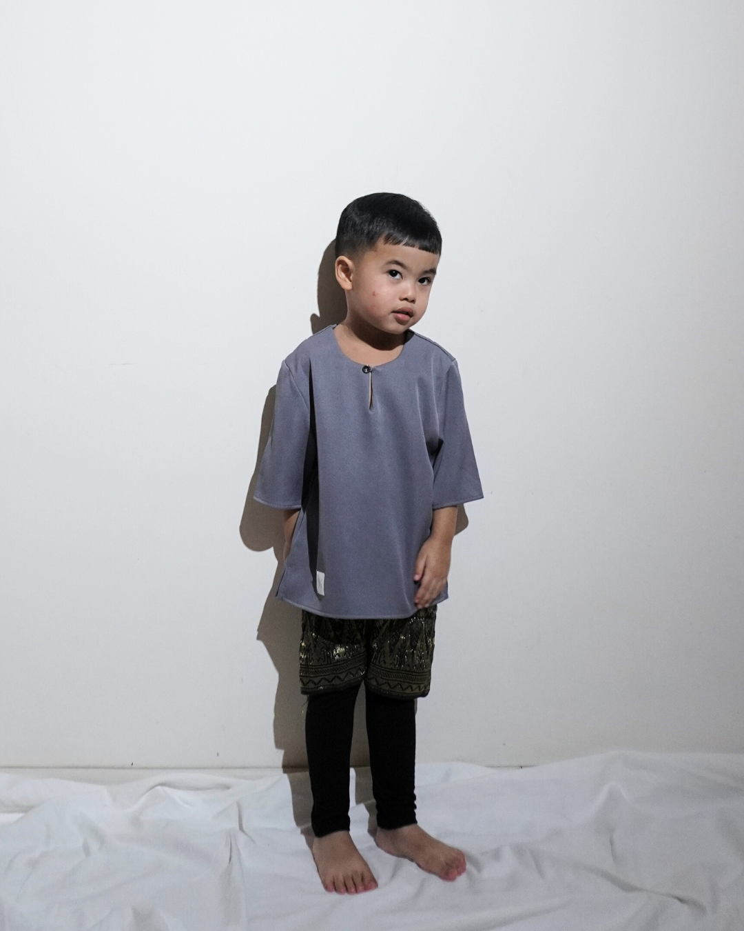 Dark Silver Boys Kurung 2.0