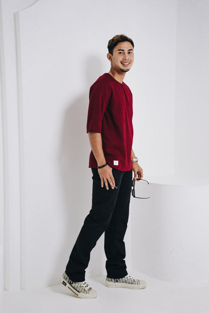 Maroon Kurung